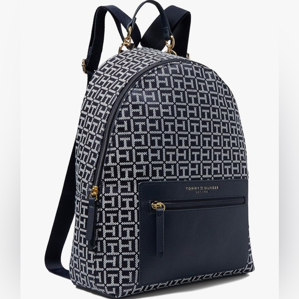Tommy Hilfiger Amelia II Medium Dome Backpack-Square Monogram